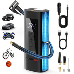 YOUNGDO Bike Pump with Gauge,High Pressure, Floor Bicycle Pump for Road Bike MTB Sports Balls