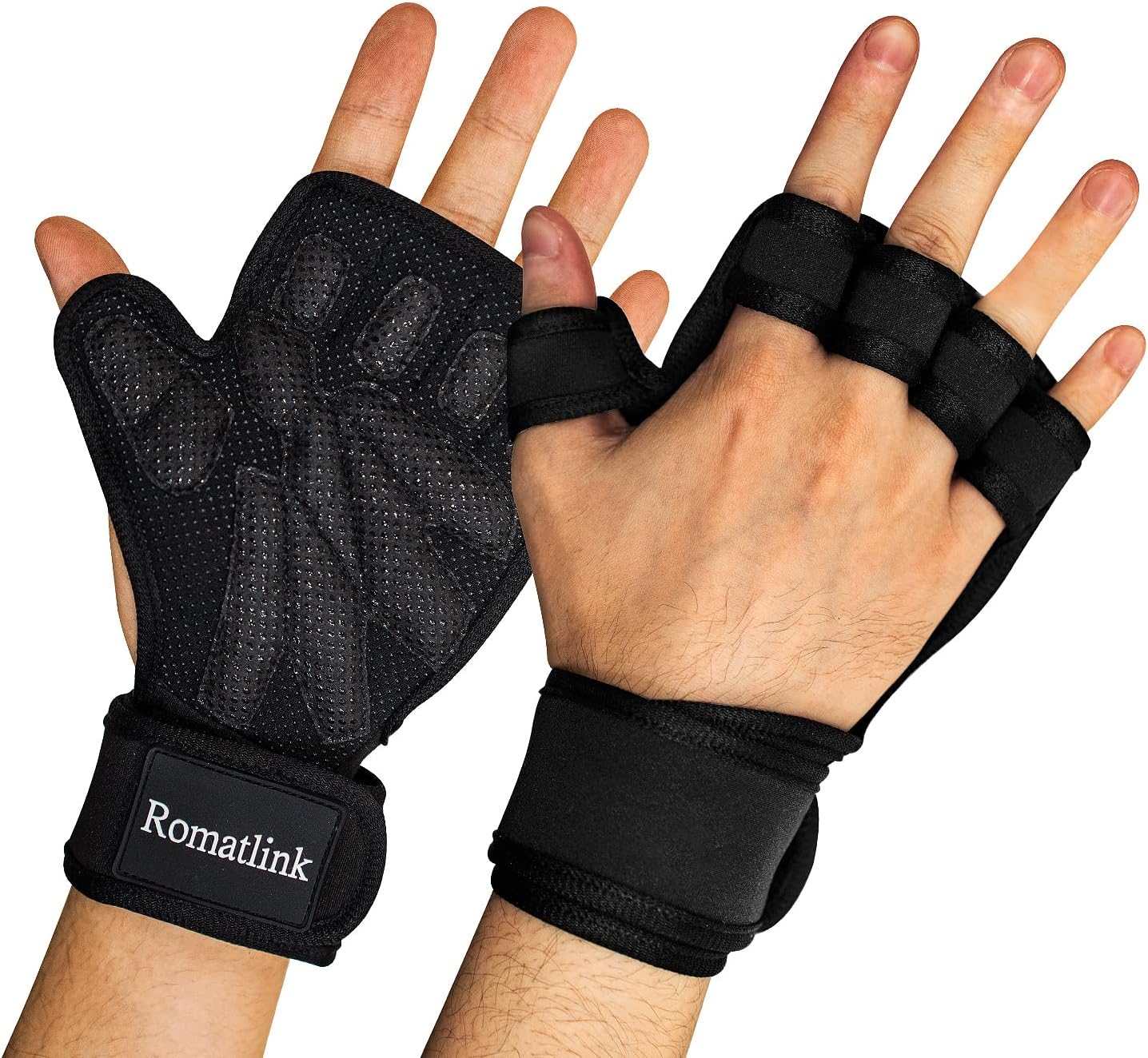 YOUNGDO Workout Gloves for Athletic Use Weight Lifting, Palm Protectors with Adjustable Wrist Wraps, Sport Gloves