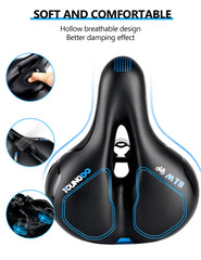 YOUNGDO Bike Seat, Bicycle Saddle Comfortable Soft Wide Road Bike Gel Saddles