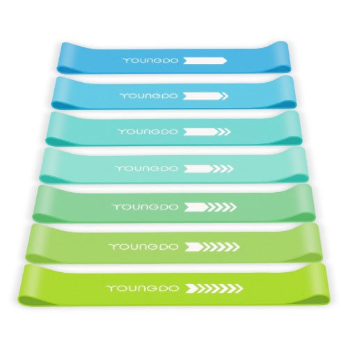 YOUNGDO Set of 7 Resistance Bands for Fitness Exercise Loop Bands