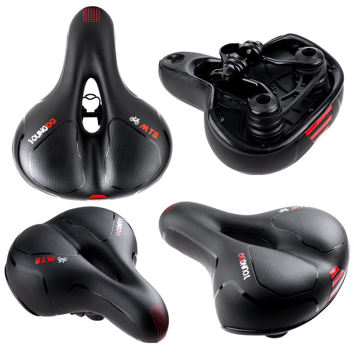 YOUNGDO Bike Seat Bicycle Saddle Comfortable Wide Road Bike Saddles